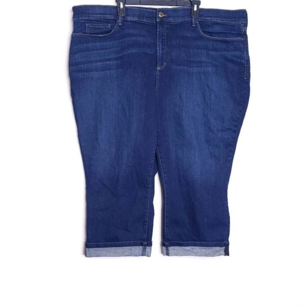 NYDJ Marilyn Crop Jeans Cuffed Denim Pants Women's Size 28W